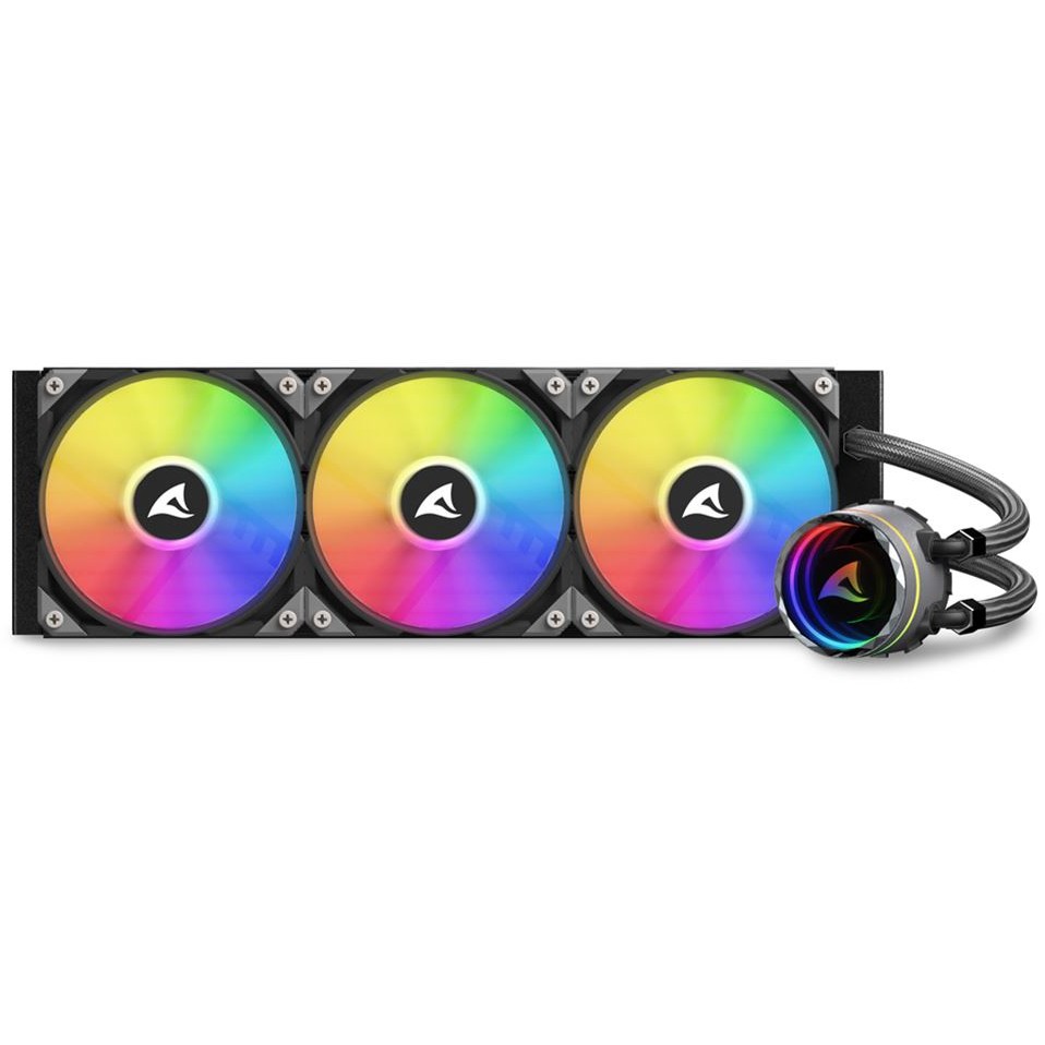 Hladnjak SHARKOON Wasserkühlung S90 RGB 3 Lüfter 360mm crna boja-13