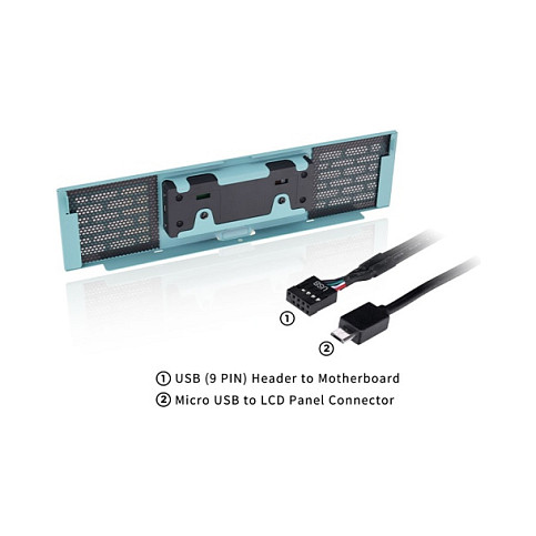 LCD Panel Kit THERMALTAKE Turquoise (za The Tower 200)-5