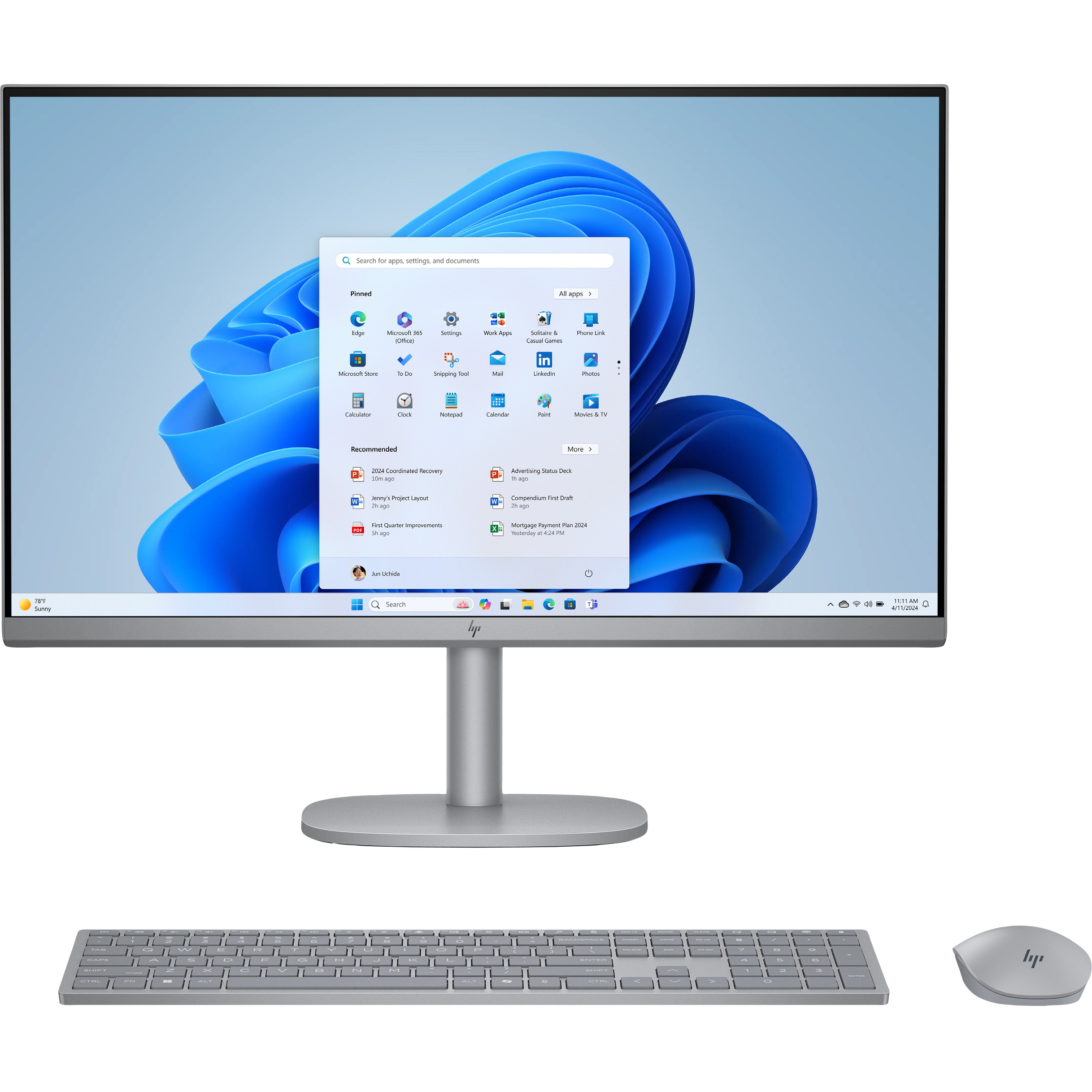 Laptop HP AIO OSX 27-CS0075NG (27" ekran, 2560x1440, U7-155H, 32GB RAM, SSD, grafika, OS, jezik tipkovnice, boja)