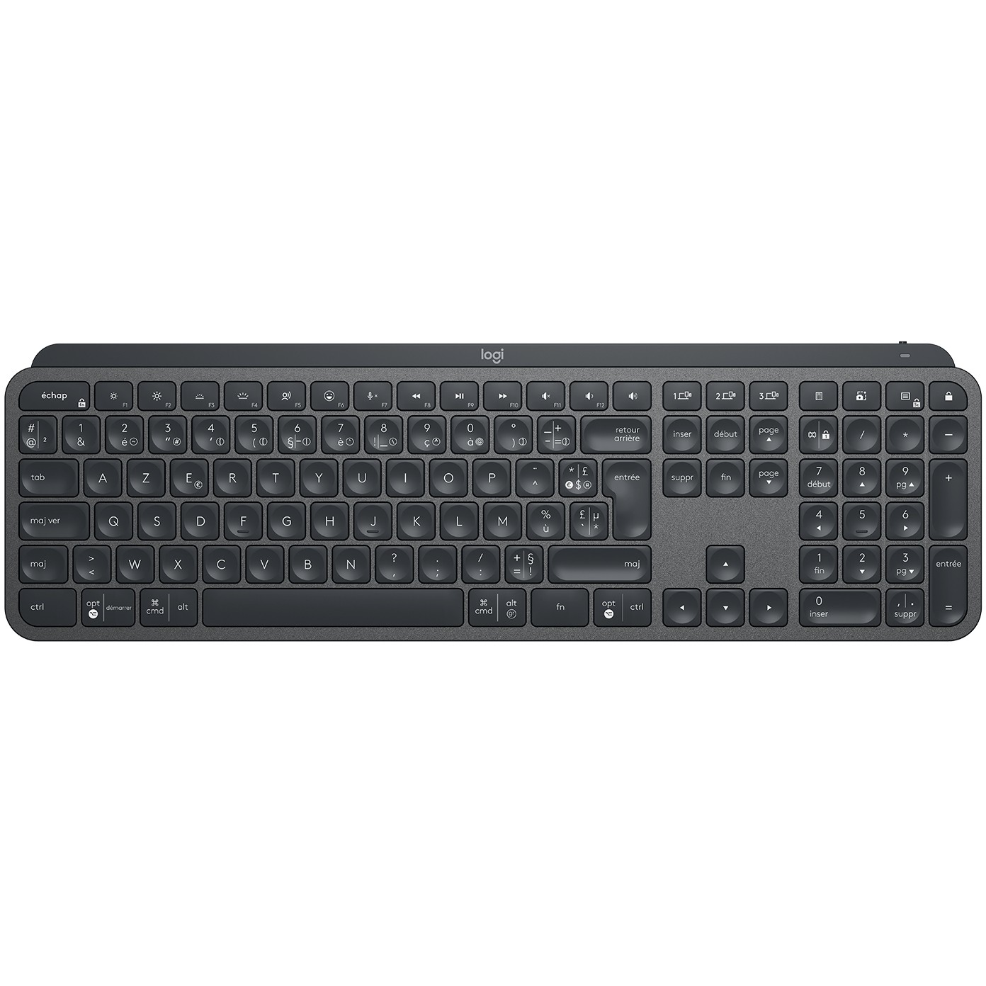 Tipkovnica LOGITECH MX Keys for Business [FR] graphite BT – internacionalna non HR tipkovnica-1
