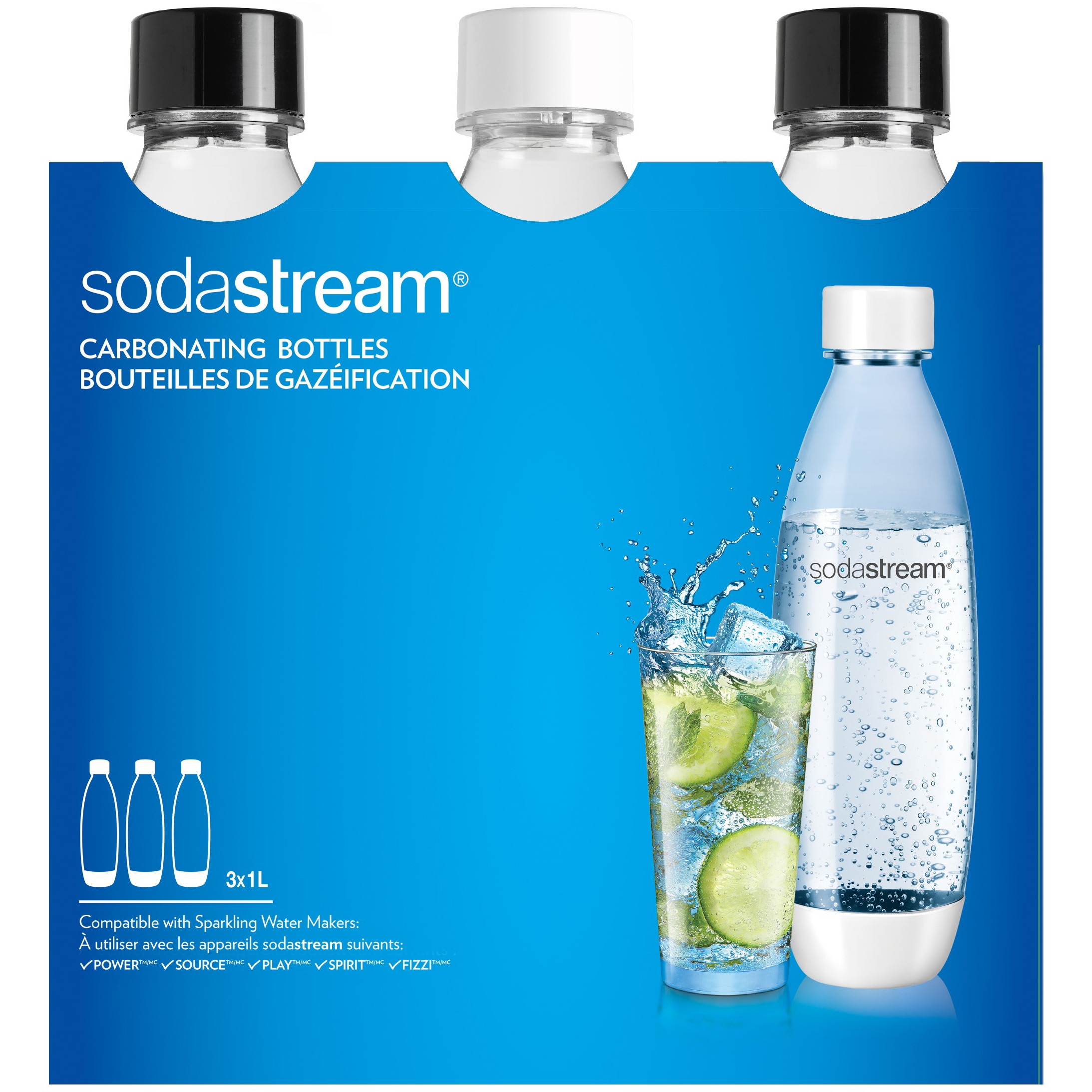 Pribor SodaStream PET boca 3-Pack crna/bijela-0