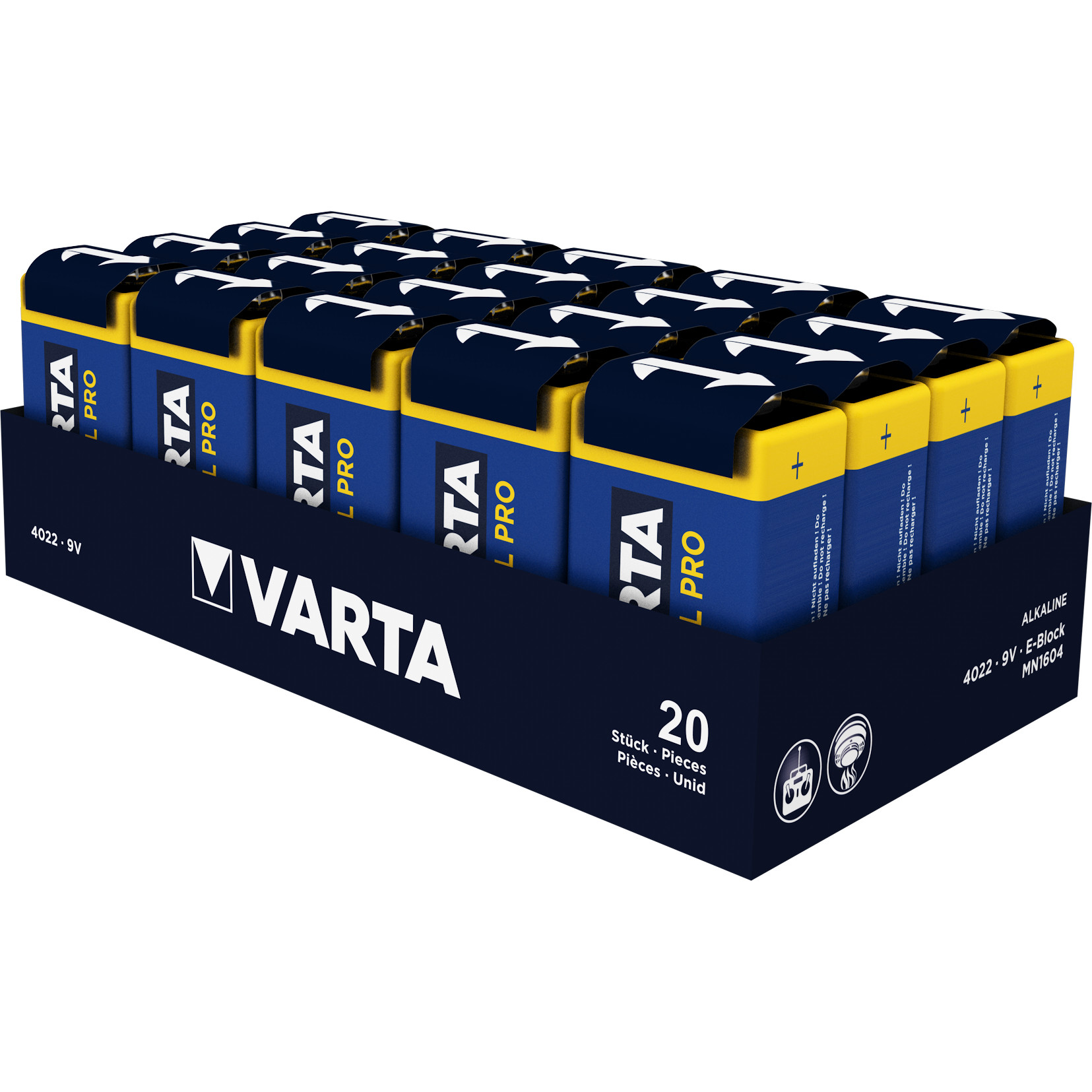 Baterija 9V VARTA E-Block (6LR61) Industrial Pro - 1-Pack-0