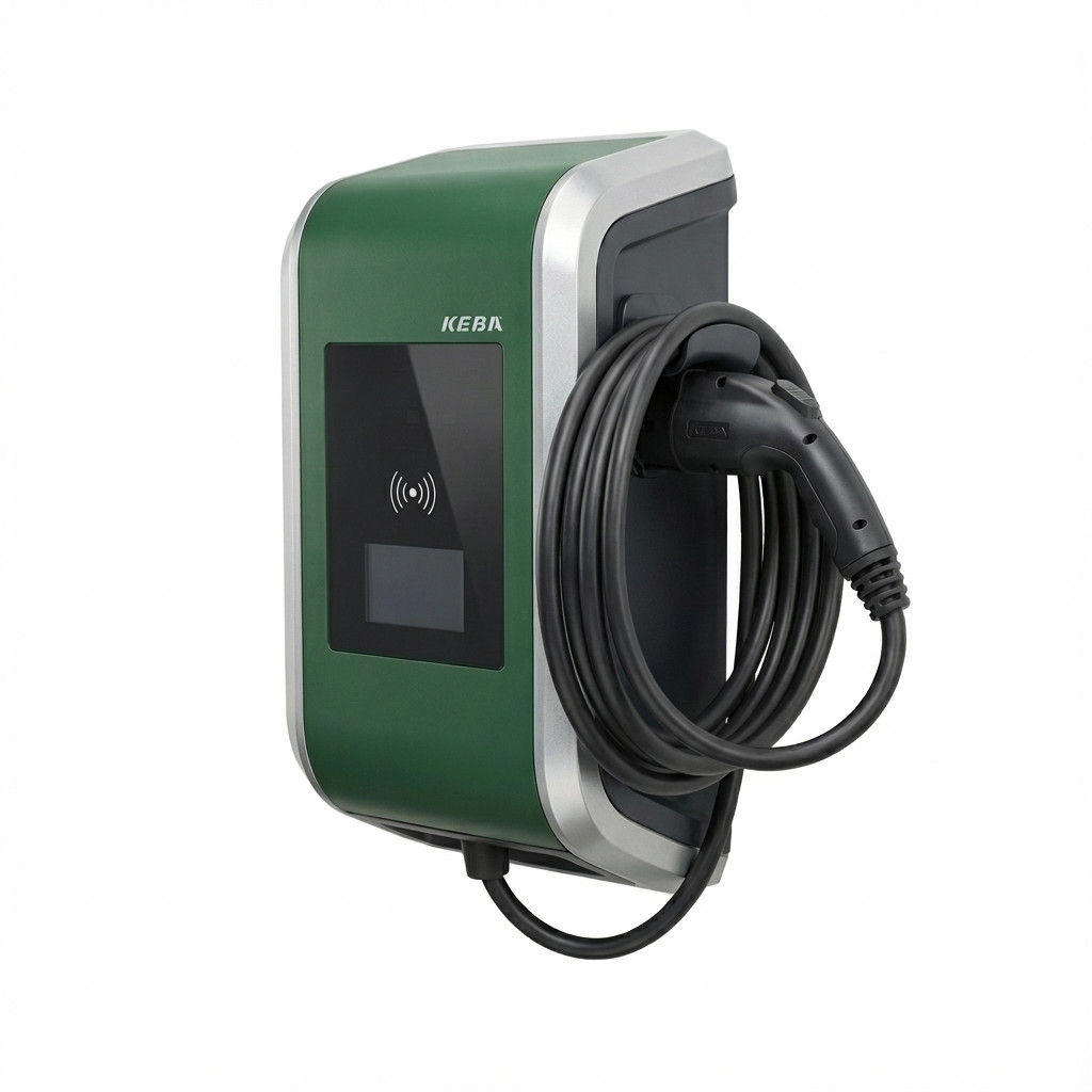 Wallbox KEBA KeContact P30 c-series (type 2 konektor, 6m kabel, 22kW, rfid, mid certifikat, zelena boja)-0