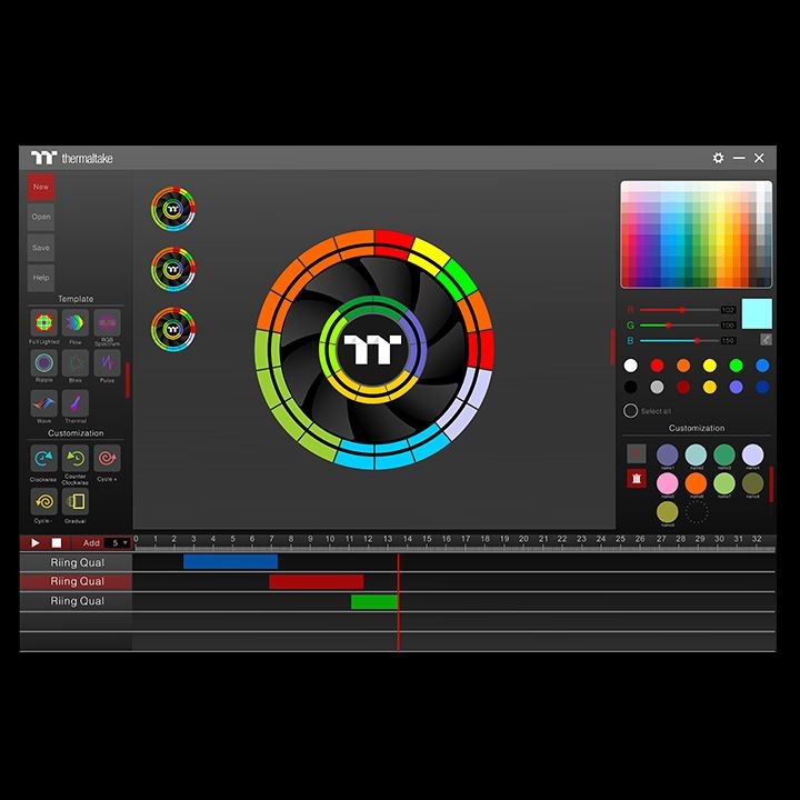 Ventilator THERMALTAKE Riing Quad 12 RGB (120mm, RGB)-5