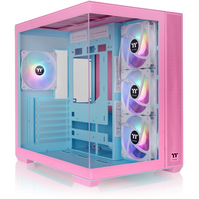 Kućište za računalo THERMALTAKE View 380 TG ARGB Bubble Pink (Midi Tower, E-ATX, Kaljeno staklo)