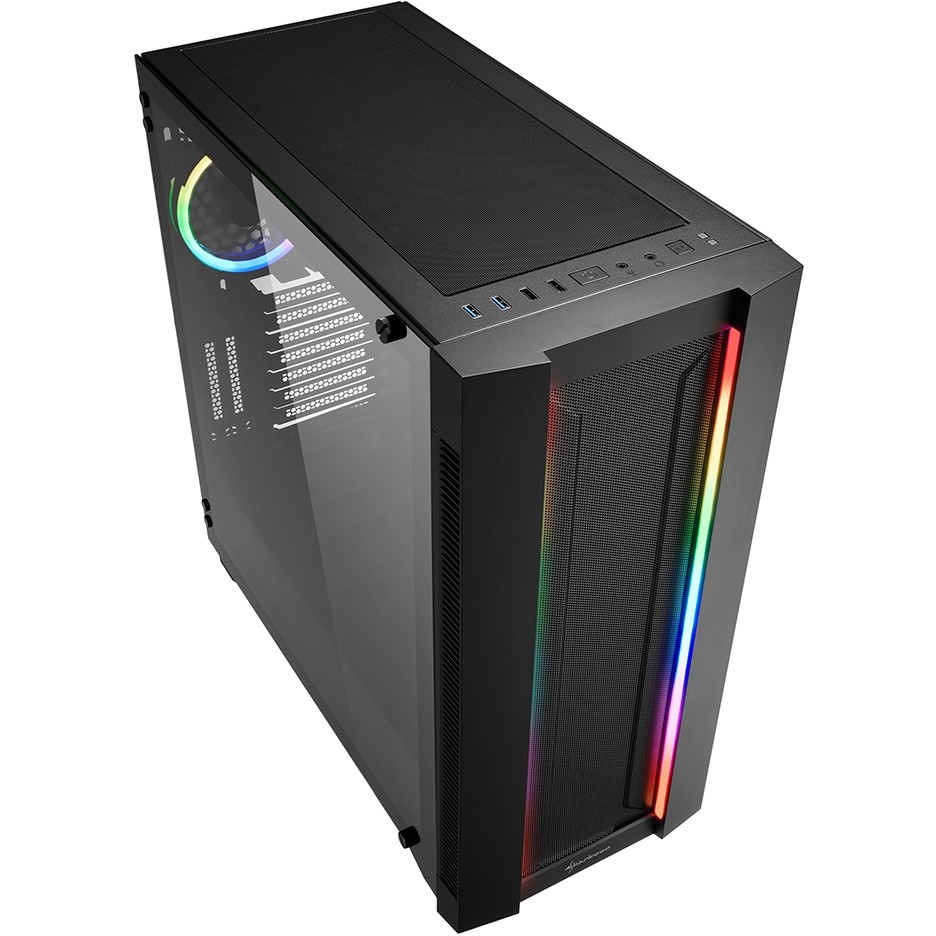 Kućište SHARKOON Elite Shark CA200M ATX/E-ATX 1xGlas Black-2