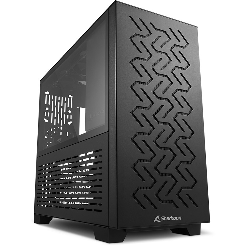 Kućište za računalo SHARKOON MS-Z1000 Black (mATX/ITX, kaljeno staklo)
