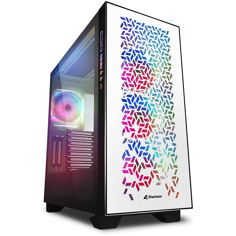 Kućište SHARKOON Elite Shark CA300H ATX 2xGlas White