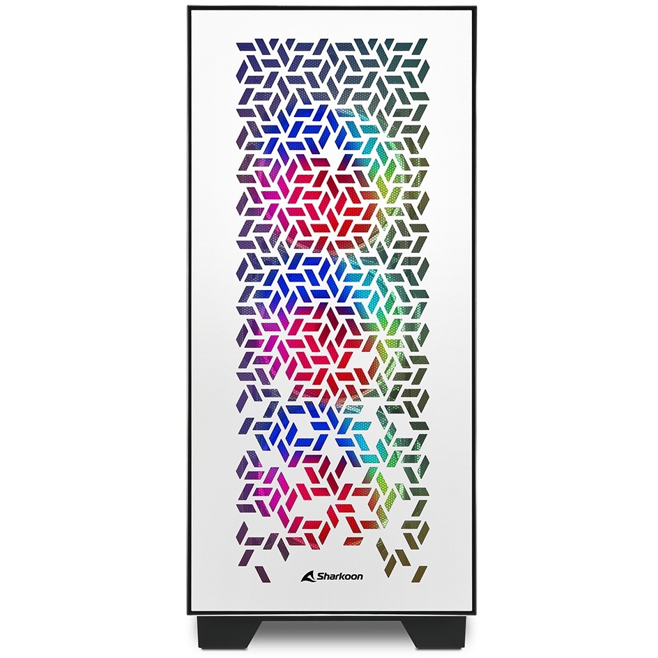 Kućište SHARKOON Elite Shark CA300H ATX 2xGlas White-1