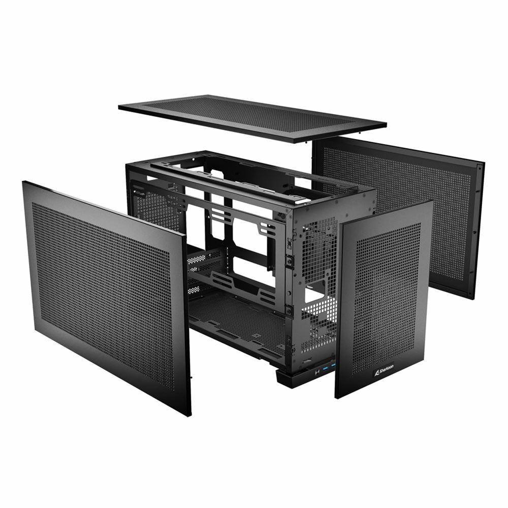 Kućište SHARKOON Rebel C20 RGB ITX 1xMetall Black-12