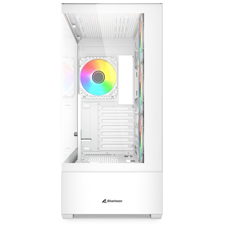 Kućište SHARKOON AK6 RGB ATX 1xGlas White-1
