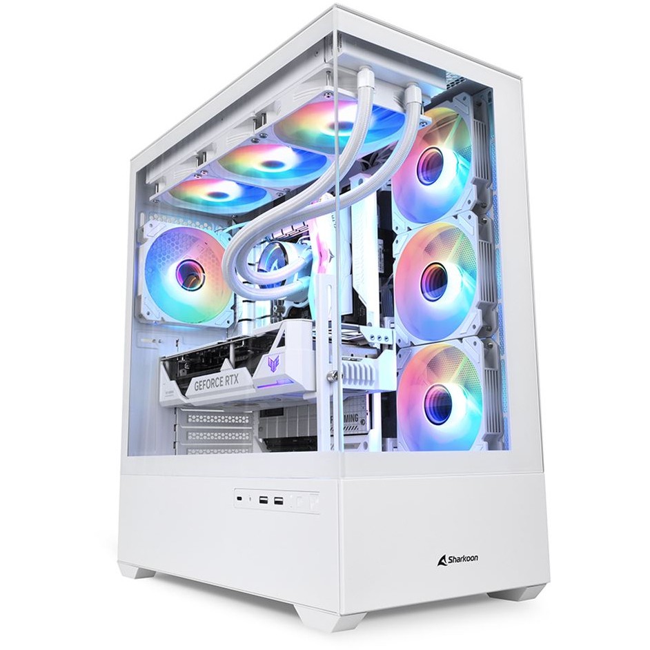 Kućište SHARKOON AK6 RGB ATX 1xGlas White-8