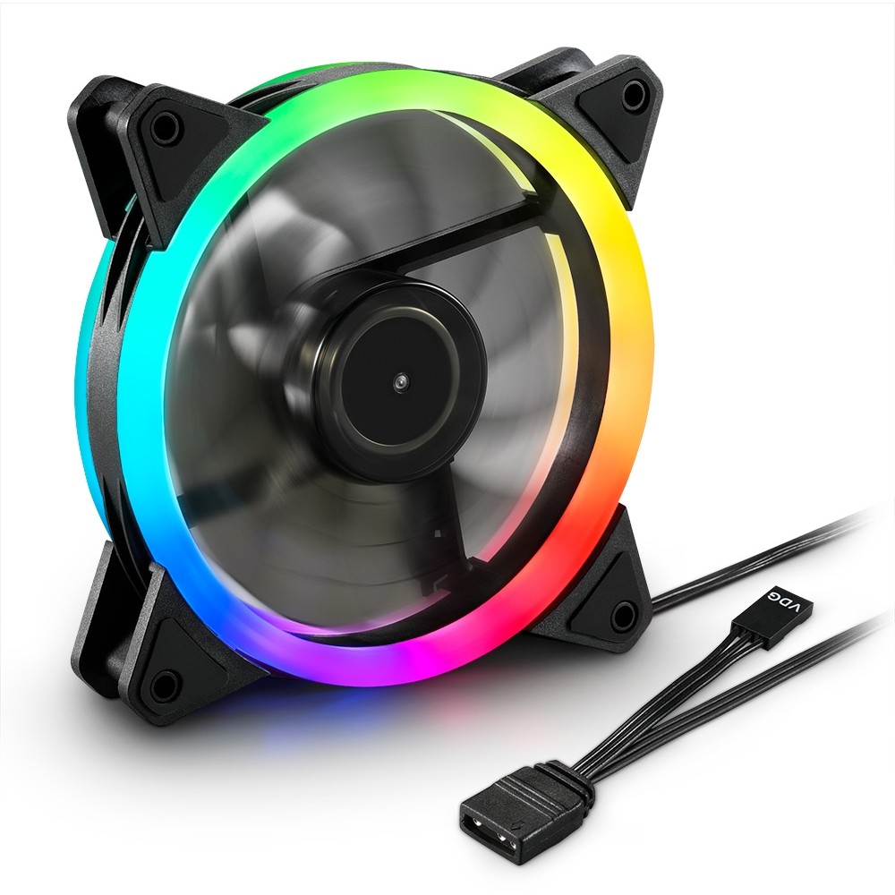 Ventilator 120mm SHARKOON SHARK Blades RGB Fan (crna boja, 120 mm)-1