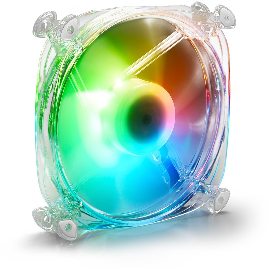 Ventilator 120mm SHARKOON SHARK Disc RGB Fan (transparent, 120 mm)-0