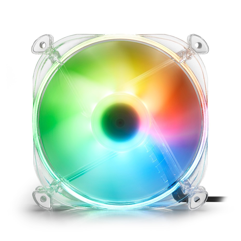 Ventilator 120mm SHARKOON SHARK Disc RGB Fan (transparent, 120 mm)-1