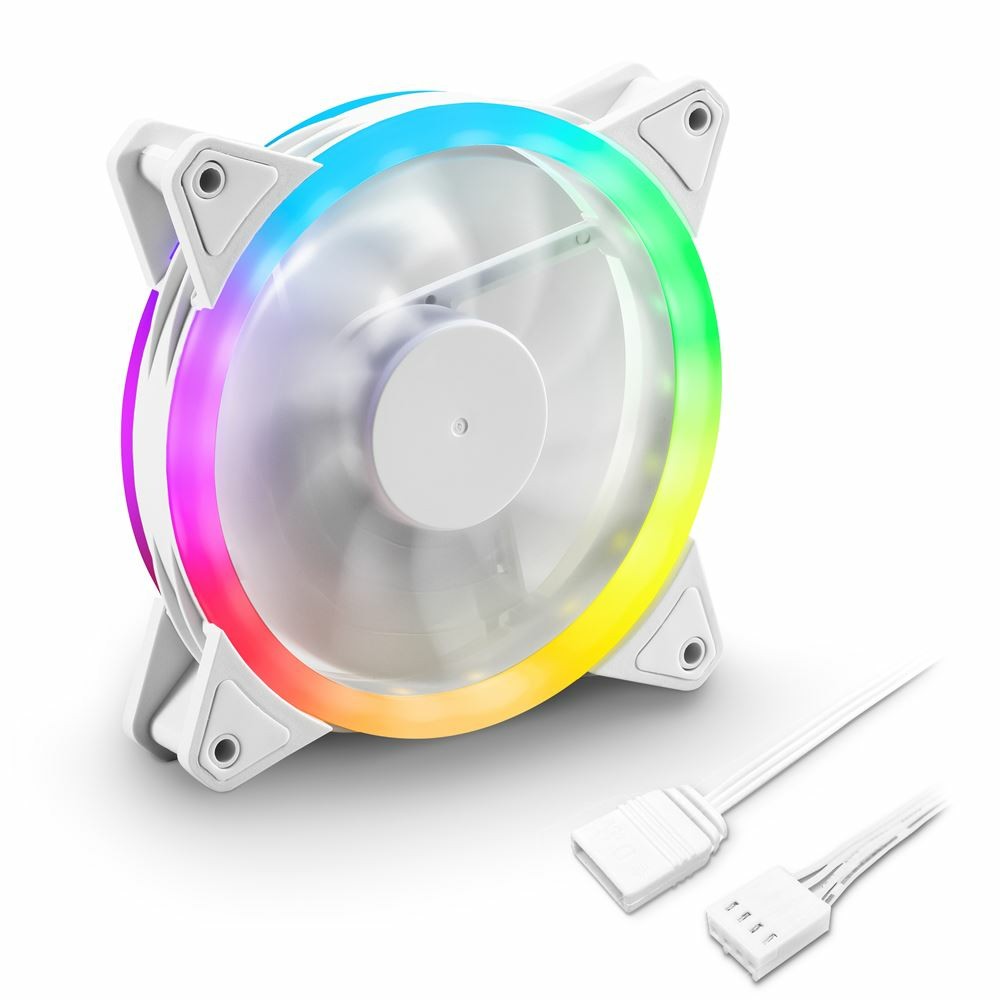 Ventilator 120mm SHARKOON SHARK Blades PWM RGB White-1