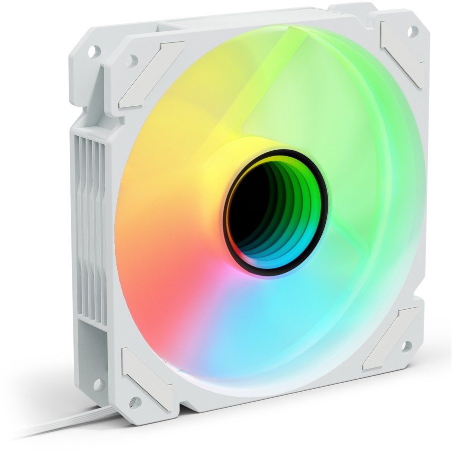 Ventilator 120mm SHARKOON SHARK Mirror RGB PWM White