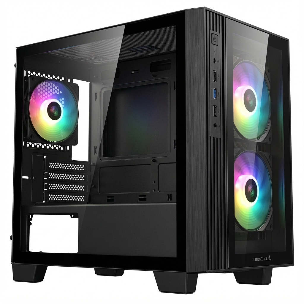 PC Kućište DEEPCOOL MATREXX 30 SI (Micro-ATX, Mini-ITX, kaljeno staklo, crno)-0