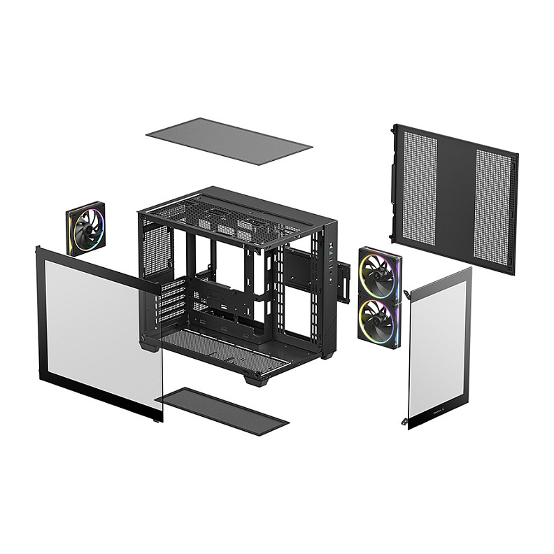 PC Kućište DEEPCOOL MATREXX 30 SI (Micro-ATX, Mini-ITX, kaljeno staklo, crno)-10