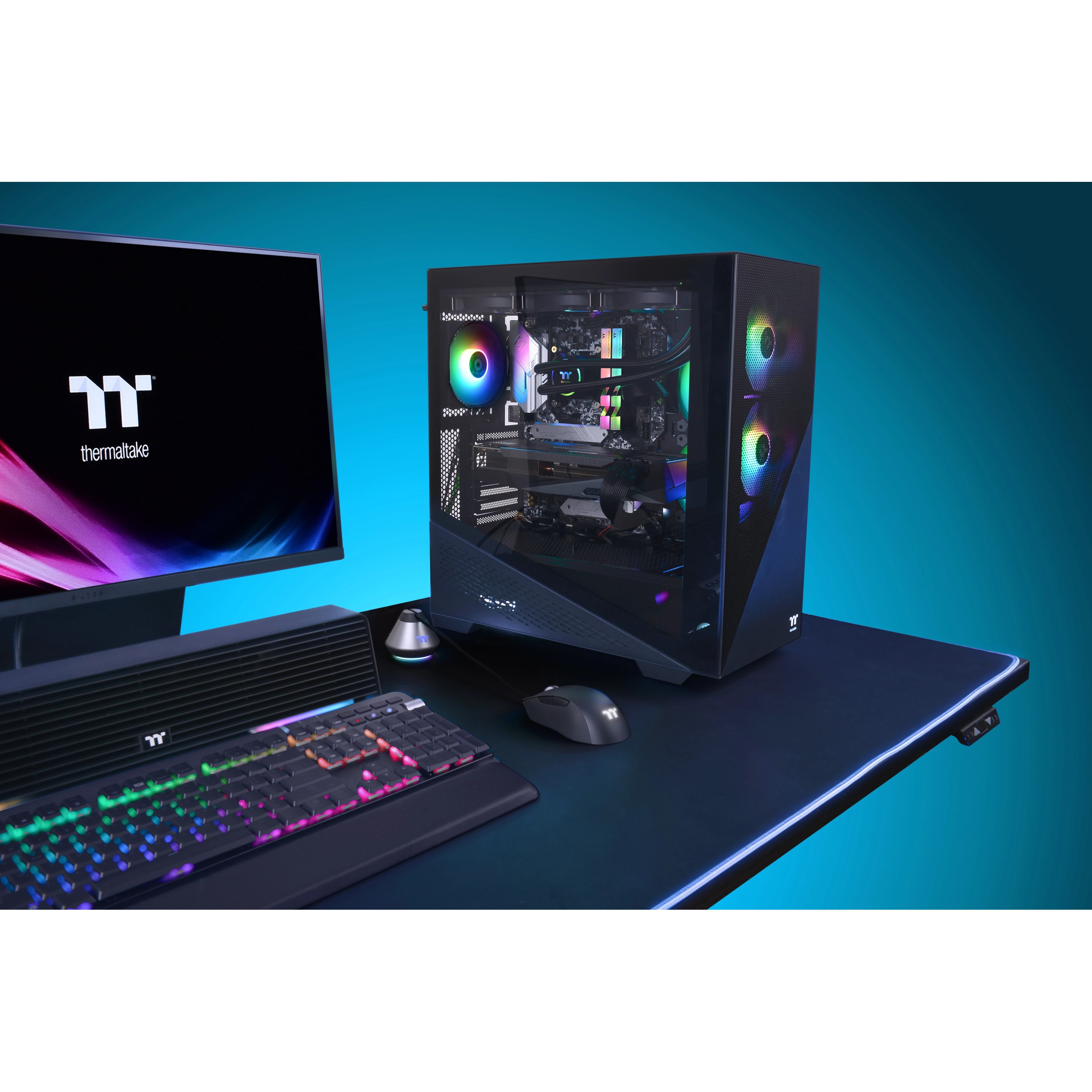 Kućište THERMALTAKE Divider 370 TG ARGB Black (Midi Tower, kaljeno staklo)-4