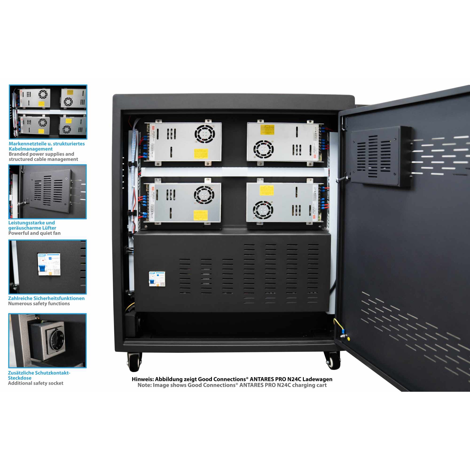 Ormar za punjenje GOODCONNECTIONS ANTARES PRO N24C (za 24x 15.6" prijenosnika, 65W USB-C, UVC)-3