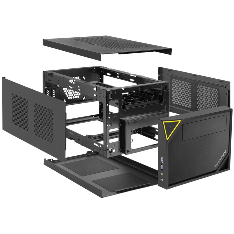 Kućište SHARKOON Shark Zone C10 Mini-ITX 1xMetall Crno-8