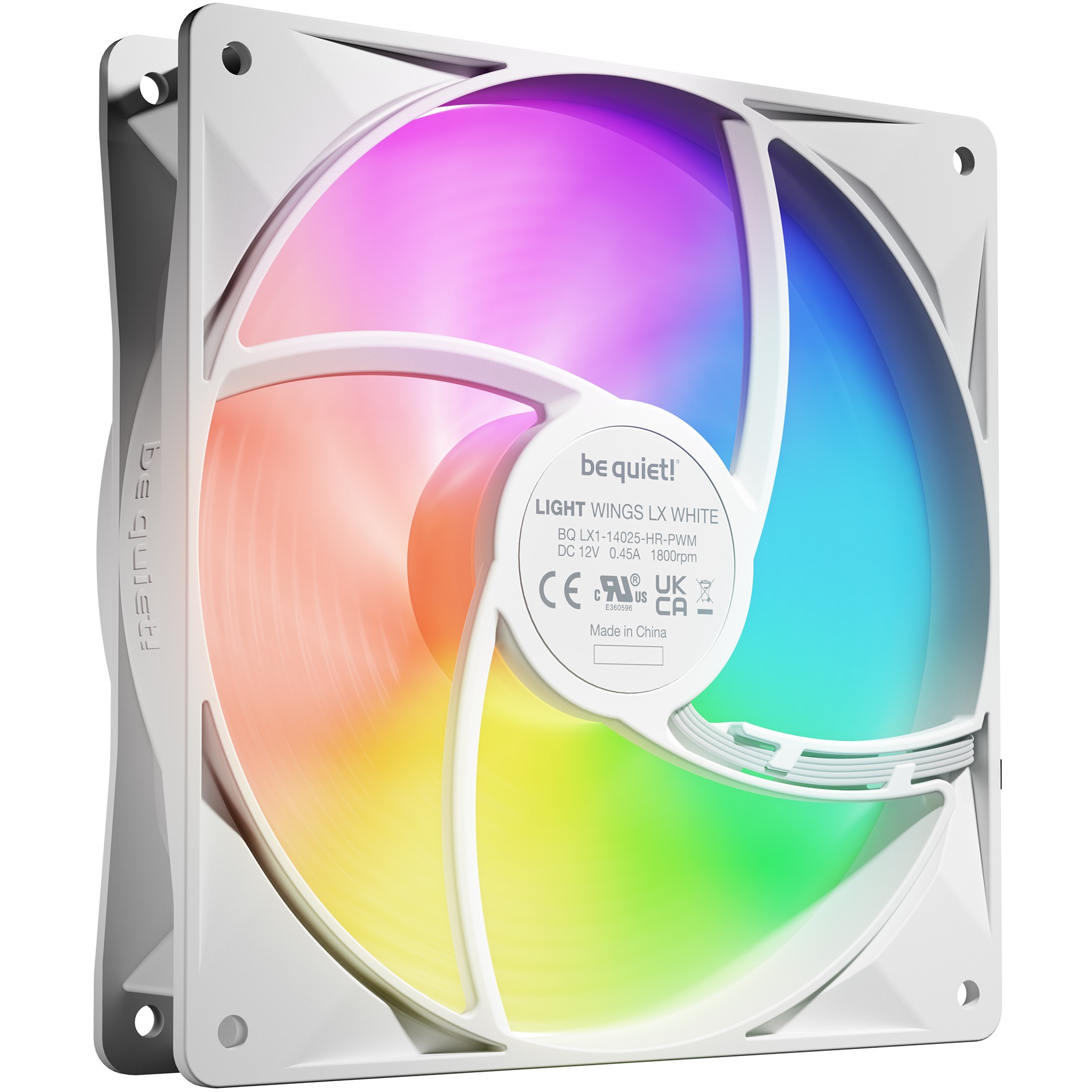 Ventilator BE QUIET! LIGHT WINGS LX PWM 140mm high-speed White Triple-Pack-3