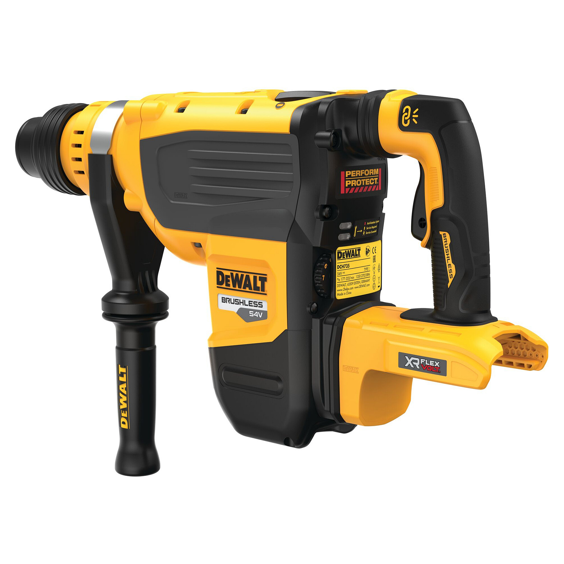 Aku kombinirani čekić DEWALT DCH481N (54V XR FLEXVOLT, SDS-Max, 6.1J, bez baterije)-4