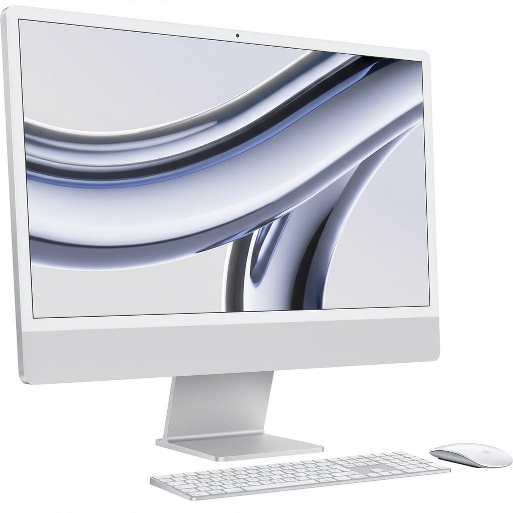 Laptop APPLE iMac Z1E2 (23.5" ekran, 1920x1080, 8C CPU, 16GB RAM, 512GB SSD, grafika 8C GPU, DE tipkovnica, srebrna boja)-0