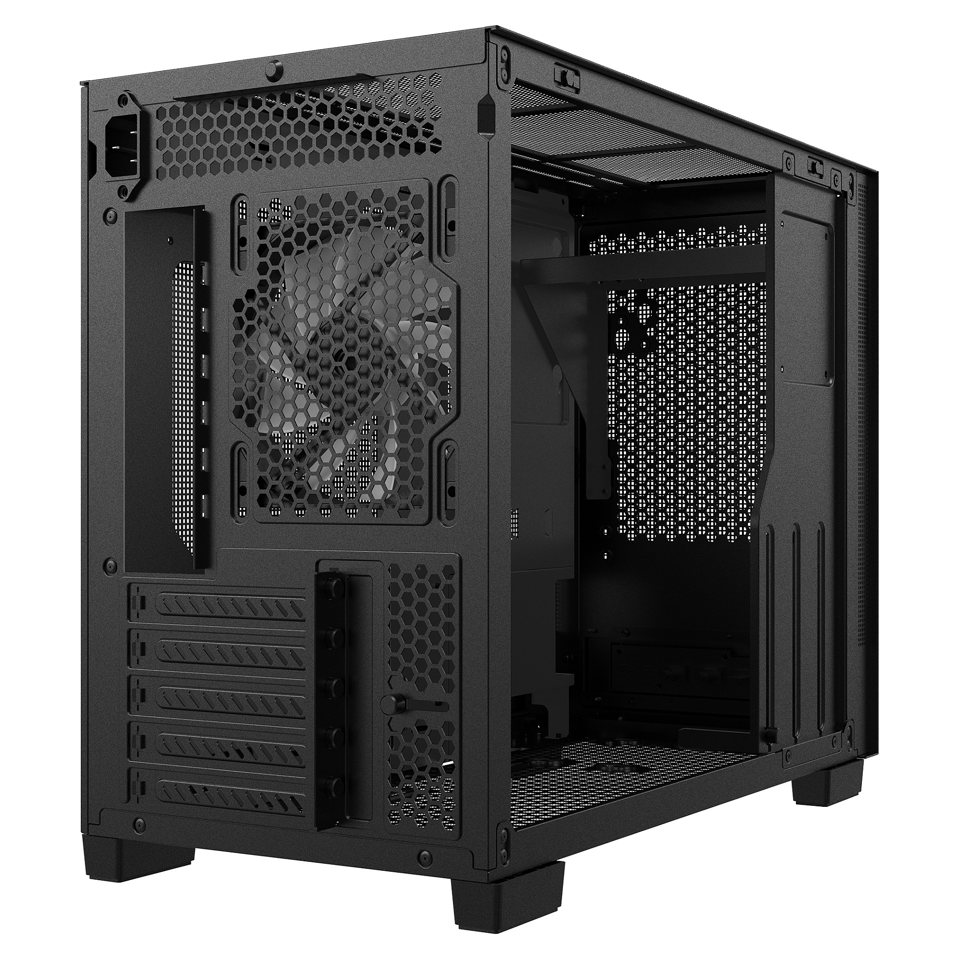 Kućište XPG Valor Mesh Nano (mATX mini tower, kaljeno staklo, USB-C, 1x 120mm ARGB ventilator, crno)-4
