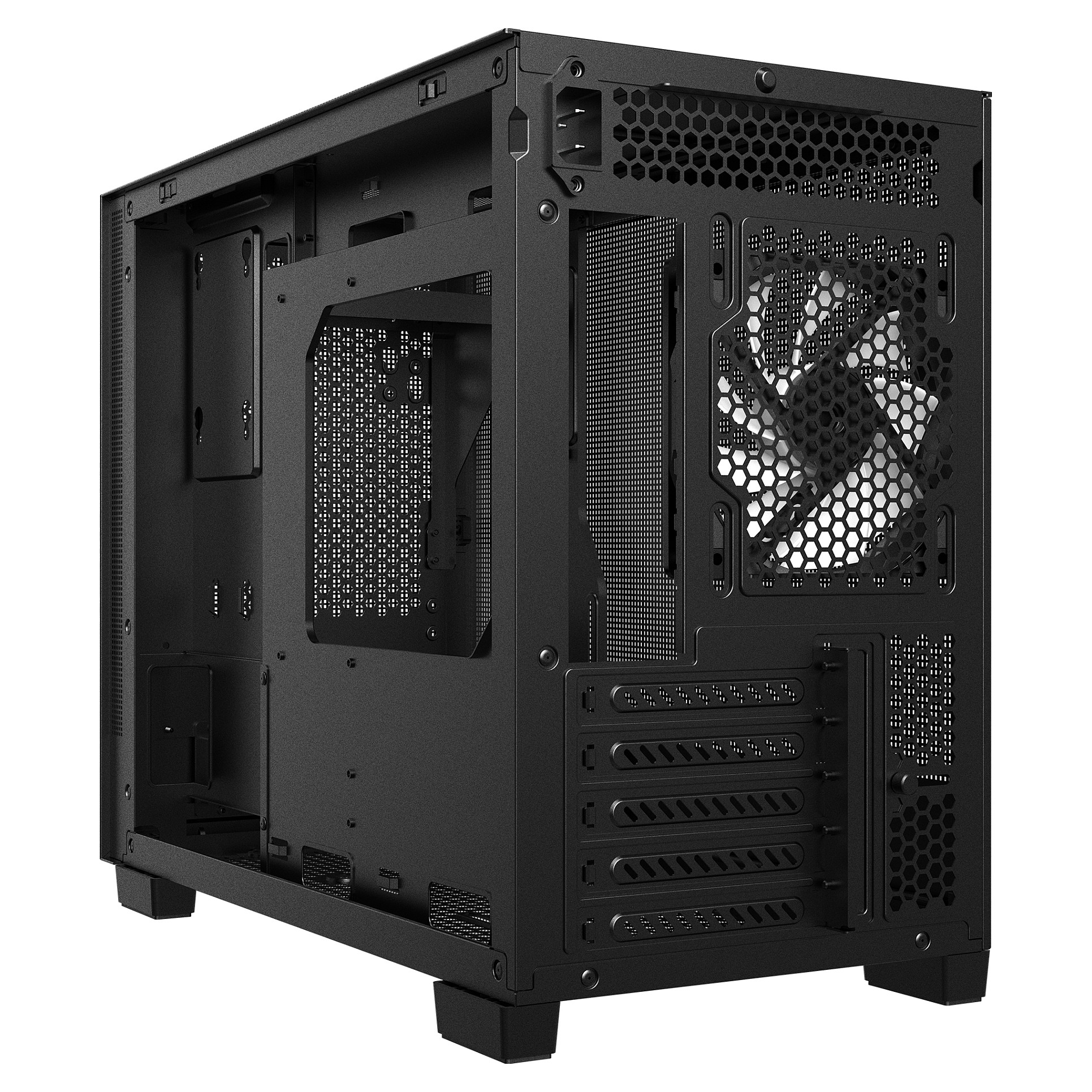 Kućište XPG Valor Mesh Nano (mATX mini tower, kaljeno staklo, USB-C, 1x 120mm ARGB ventilator, crno)-6