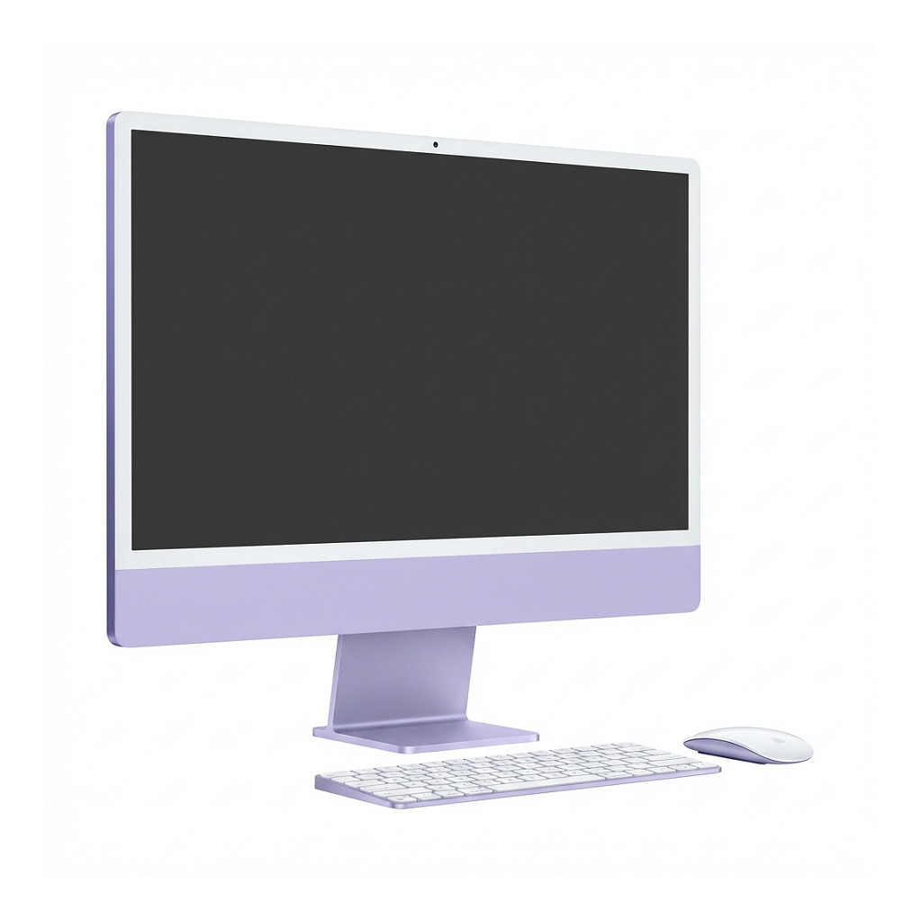 iMac APPLE 24" (m4 10c cpu/10c gpu, 24gb, 512gb ssd, gigabit ethernet, magic keyboard s touch id, de tipkovnica, ljubičasta) Z1K7