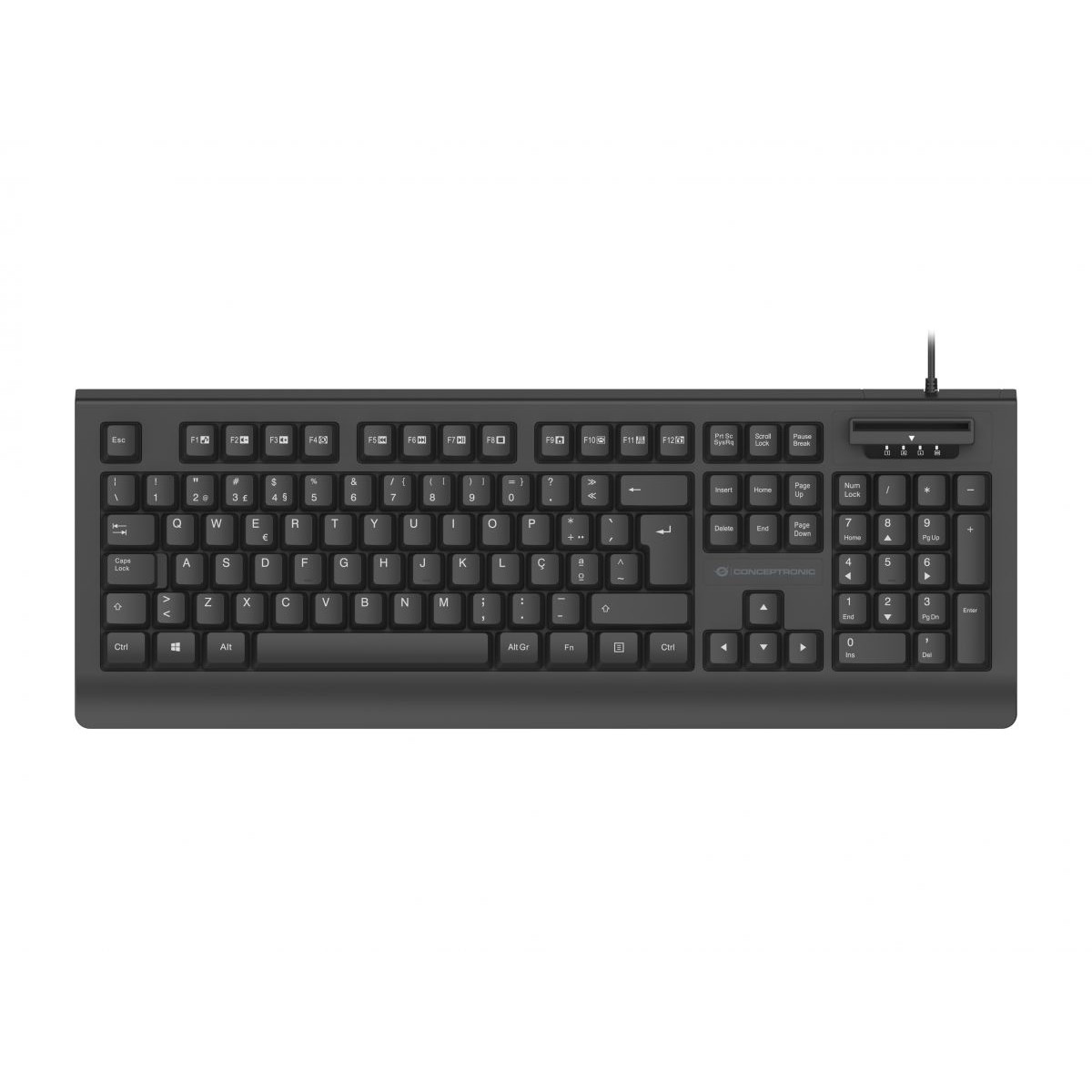 Tipkovnica CONCEPTRONIC USB Smart ID-Kartenleser portugies. sw – internacionalna non HR tipkovnica