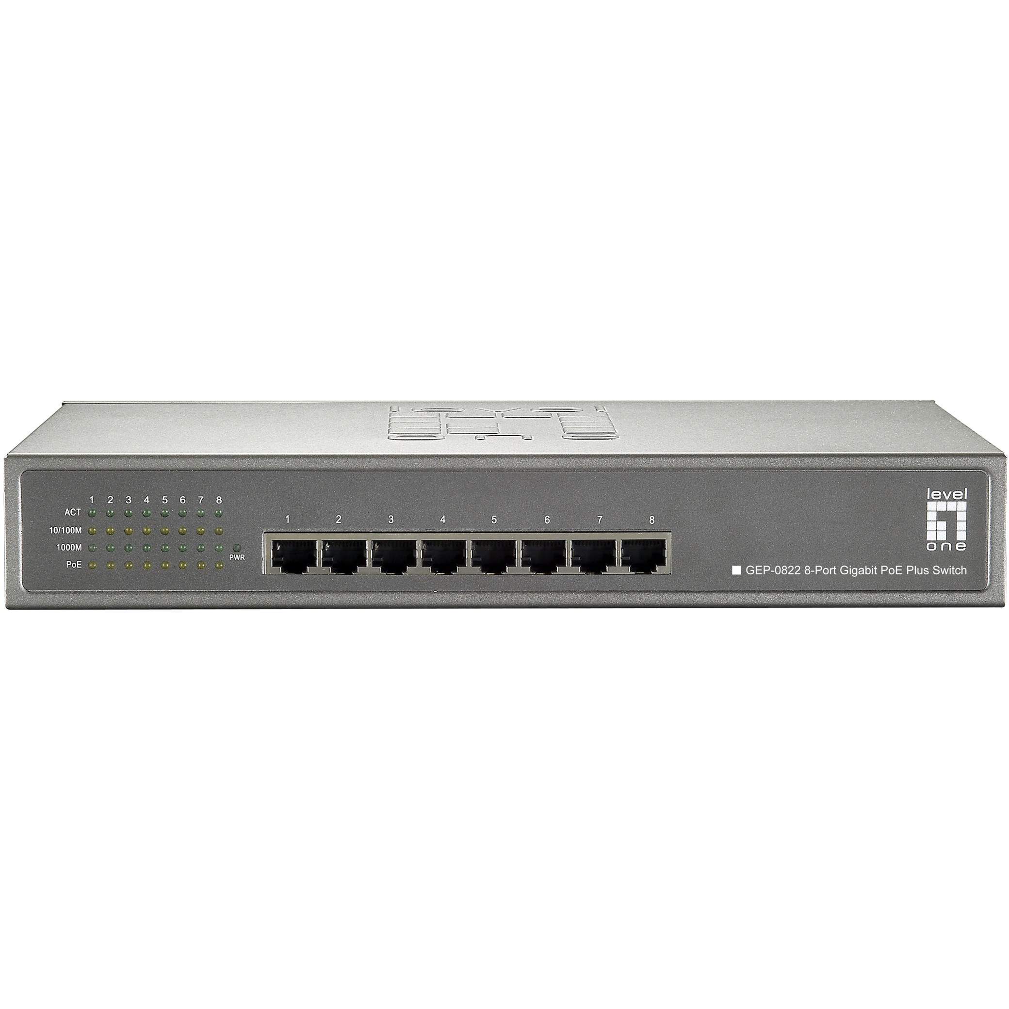 Switch LEVELONE GEP-0822 8x GE 240W 8xPoE+-0