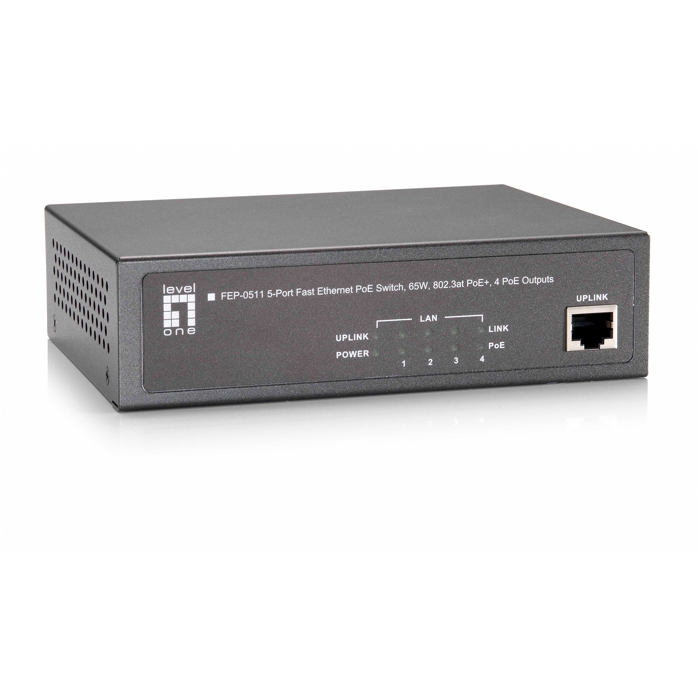 Switch LEVELONE FEP-0511 5x FE 65W 4xPoE-1