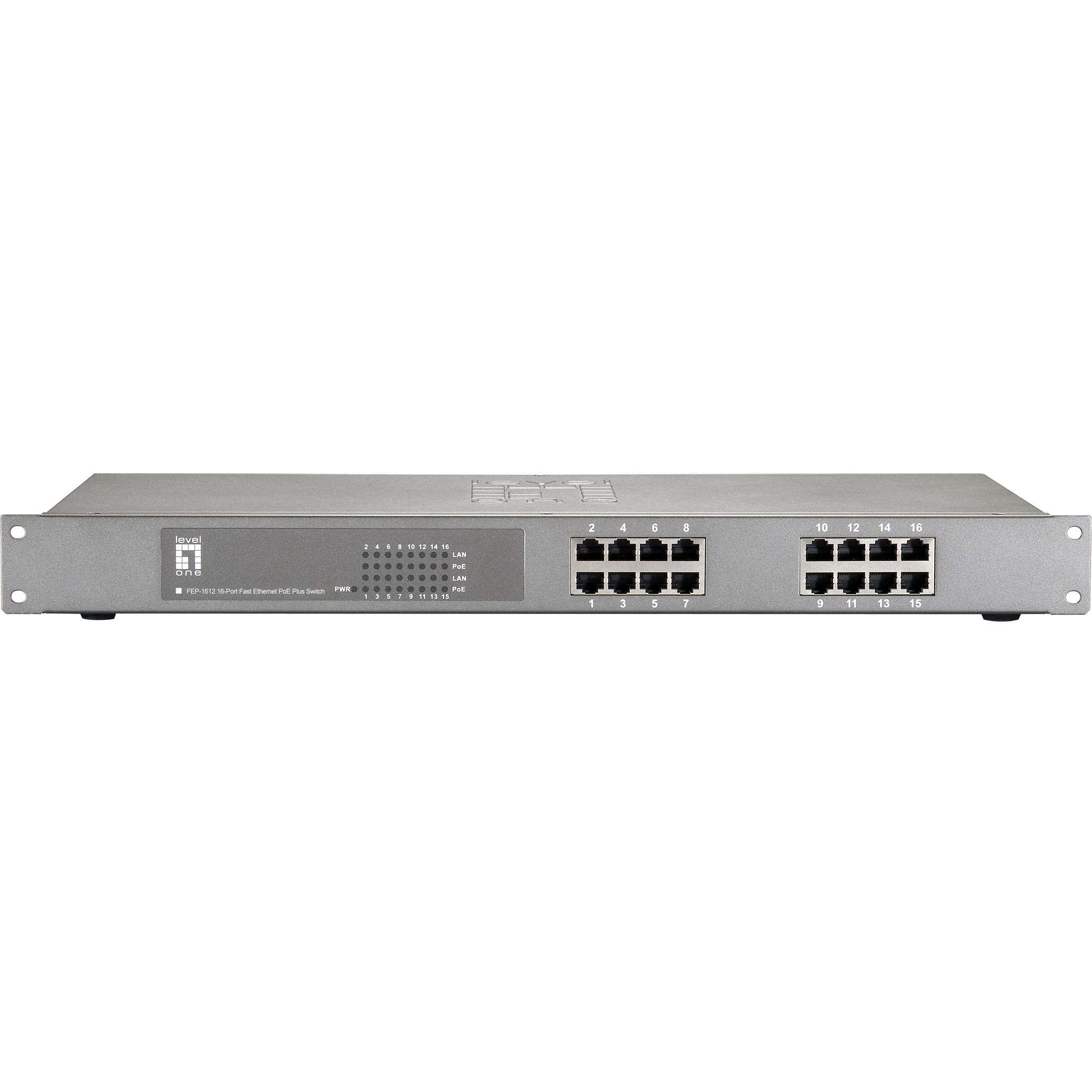 Switch LEVELONE FEP-1612W120 16x FE 19" 120W 16xPoE+