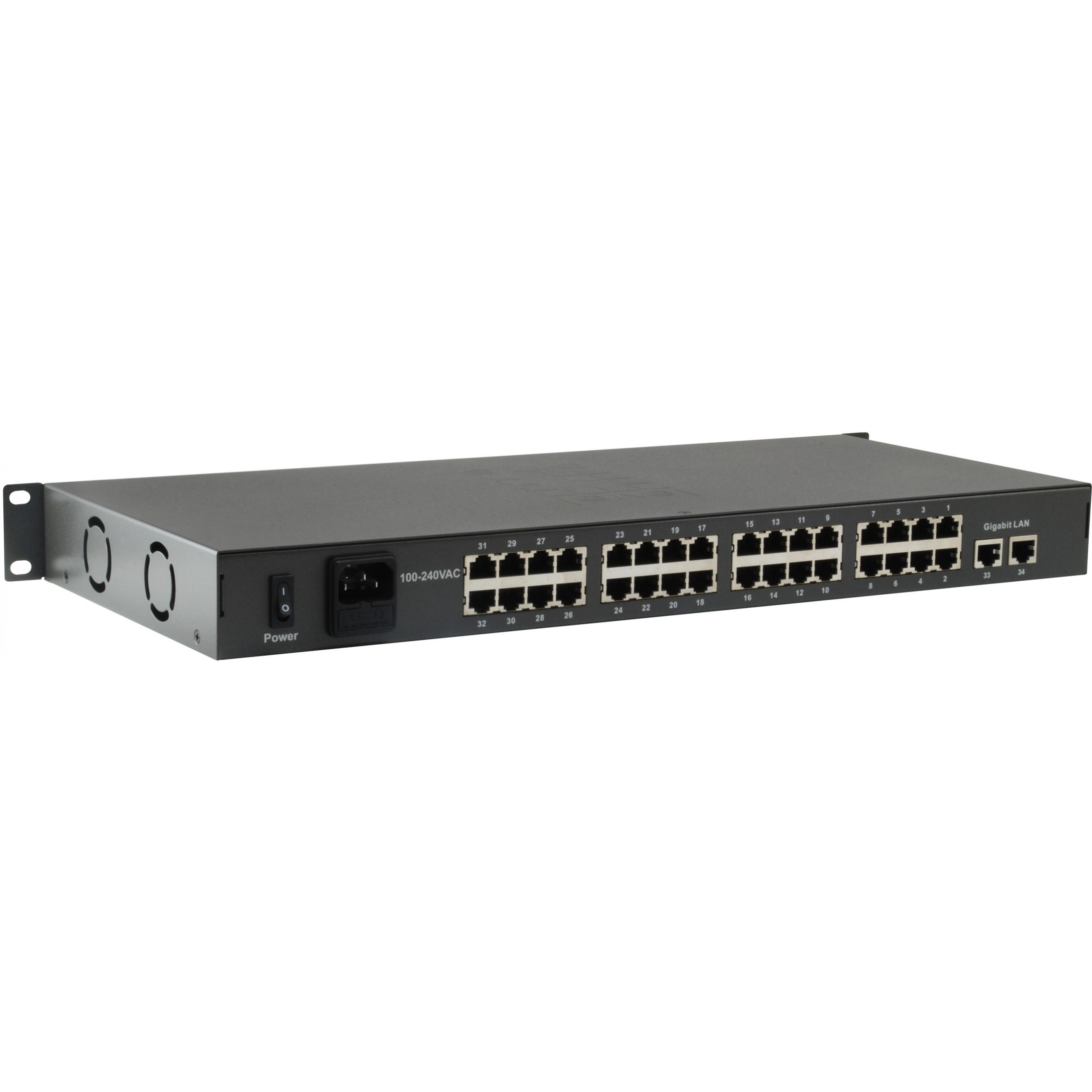 Switch LEVELONE FGP-3400W630 34x FE 2xGE 19" 630W 32xPoE-5