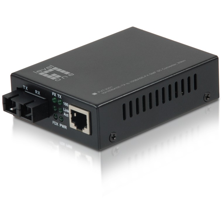 Media konverter LEVELONE FVT-2201 (10/100tx to 100fx, sc, smf, 20km)