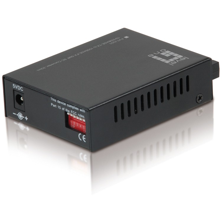 Media konverter LEVELONE FVT-2201 (10/100tx to 100fx, sc, smf, 20km)-1