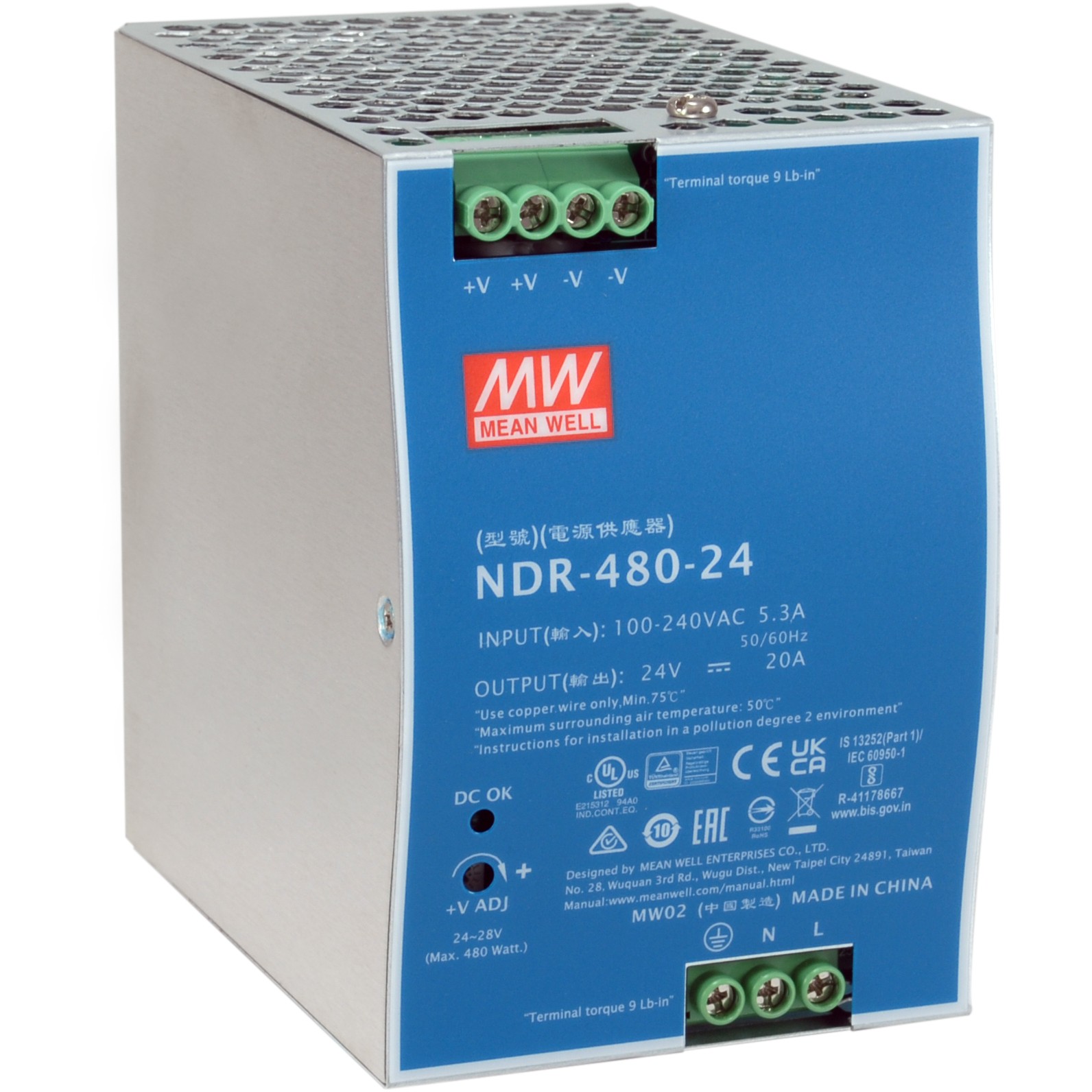 Napajanje LEVELONE POW-2462 24VDC 480W DIN-Schiene si