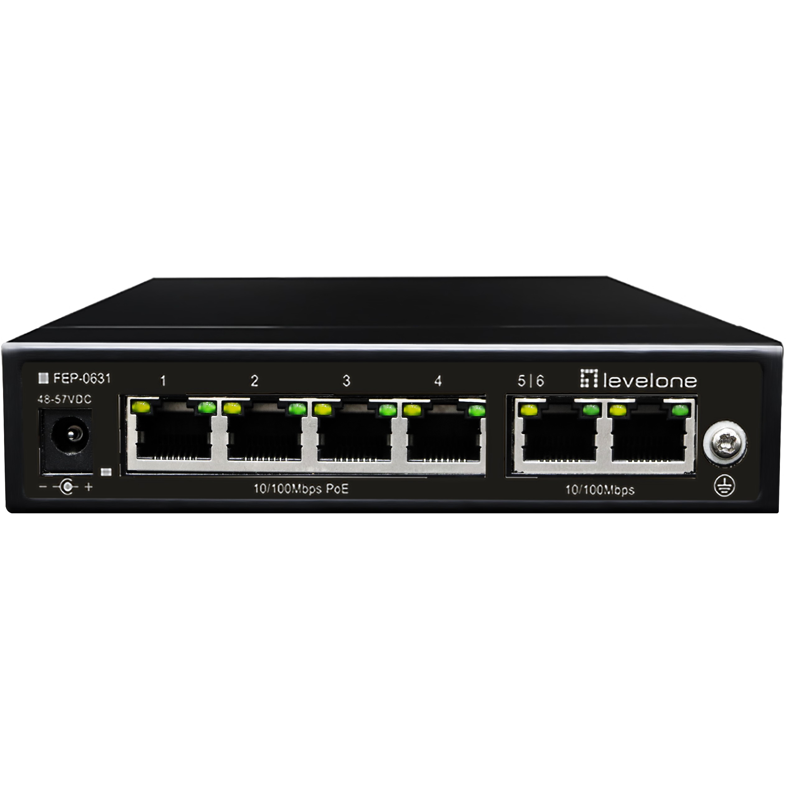 Switch LEVELONE FEP-0631 6x FE 60W 4xPoE+-0