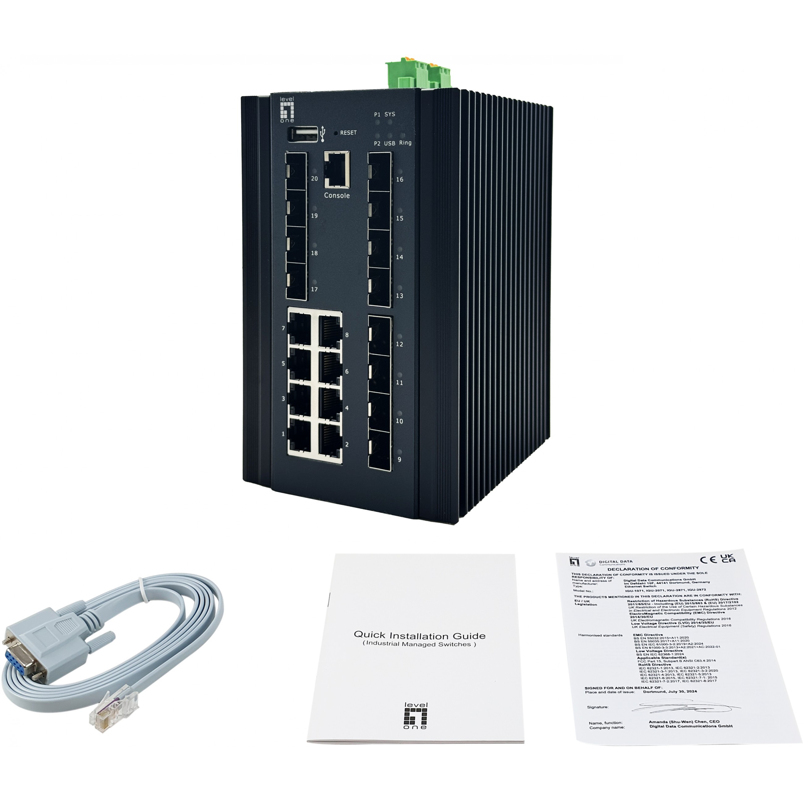 Switch LEVELONE IGU-2072 20x GE (8x 1GbE, 8x 2.5GbE SFP)-3