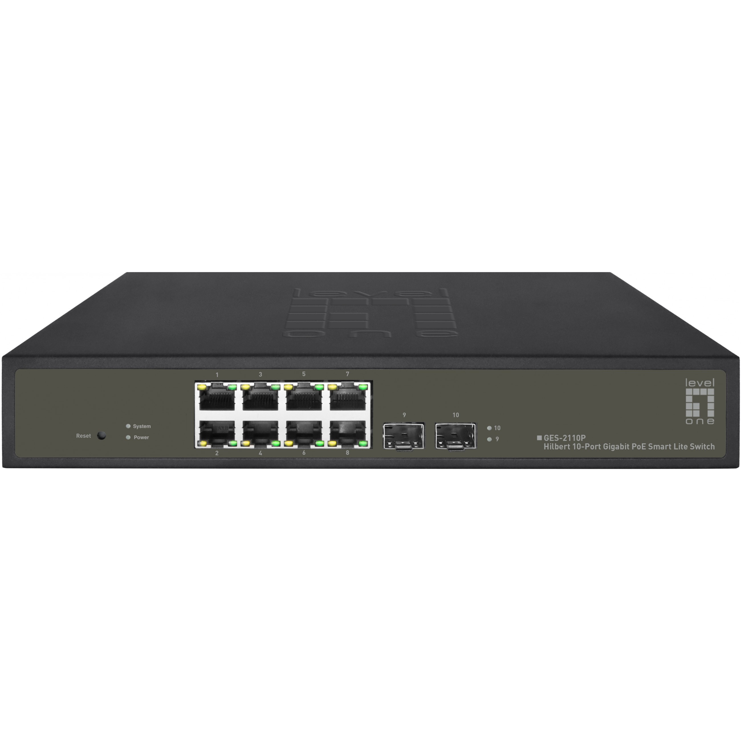 Switch LevelOne GES-2110P 8x GE 2xGSFP 19" 130W 8xPoE+-0