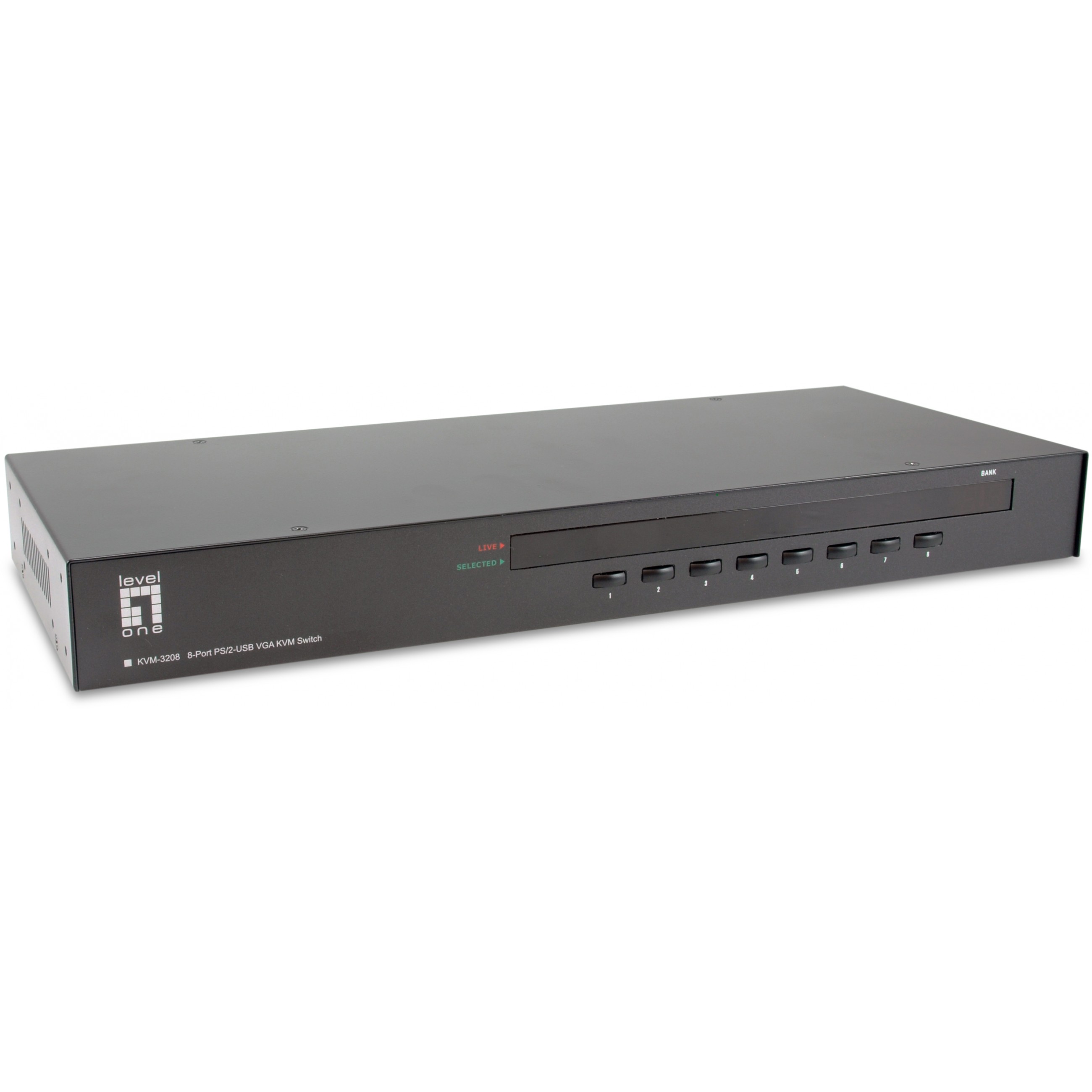 KVM Switch LEVELONE KVM-3208 8-Port PS/2-USB VGA-0