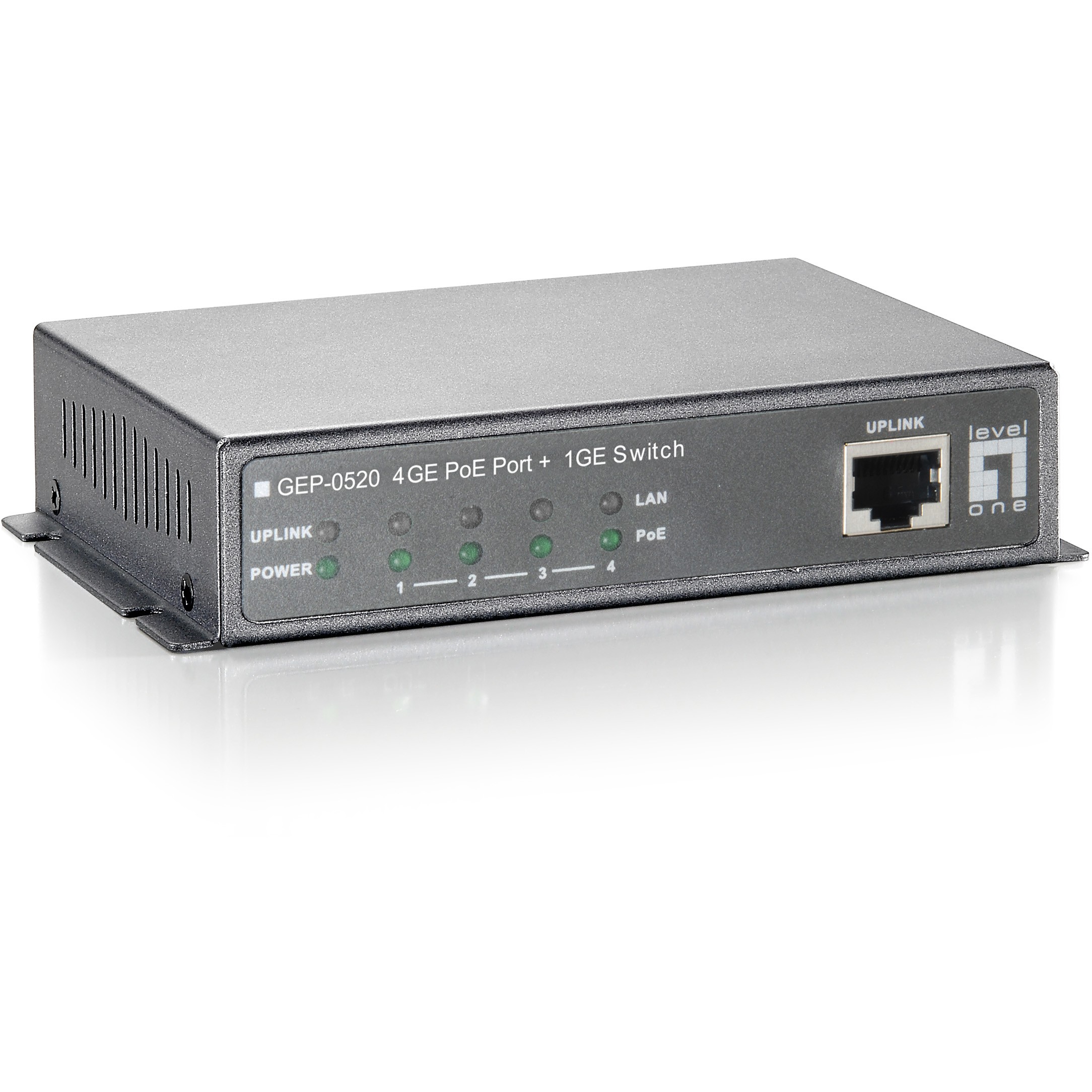 Switch LEVELONE GEP-0520 5x GE 61.6W 4xPoE+-0