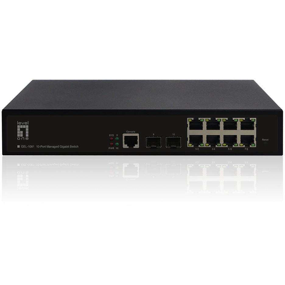 Switch LEVELONE GEL-1061 8x GE 2xGSFP 19
