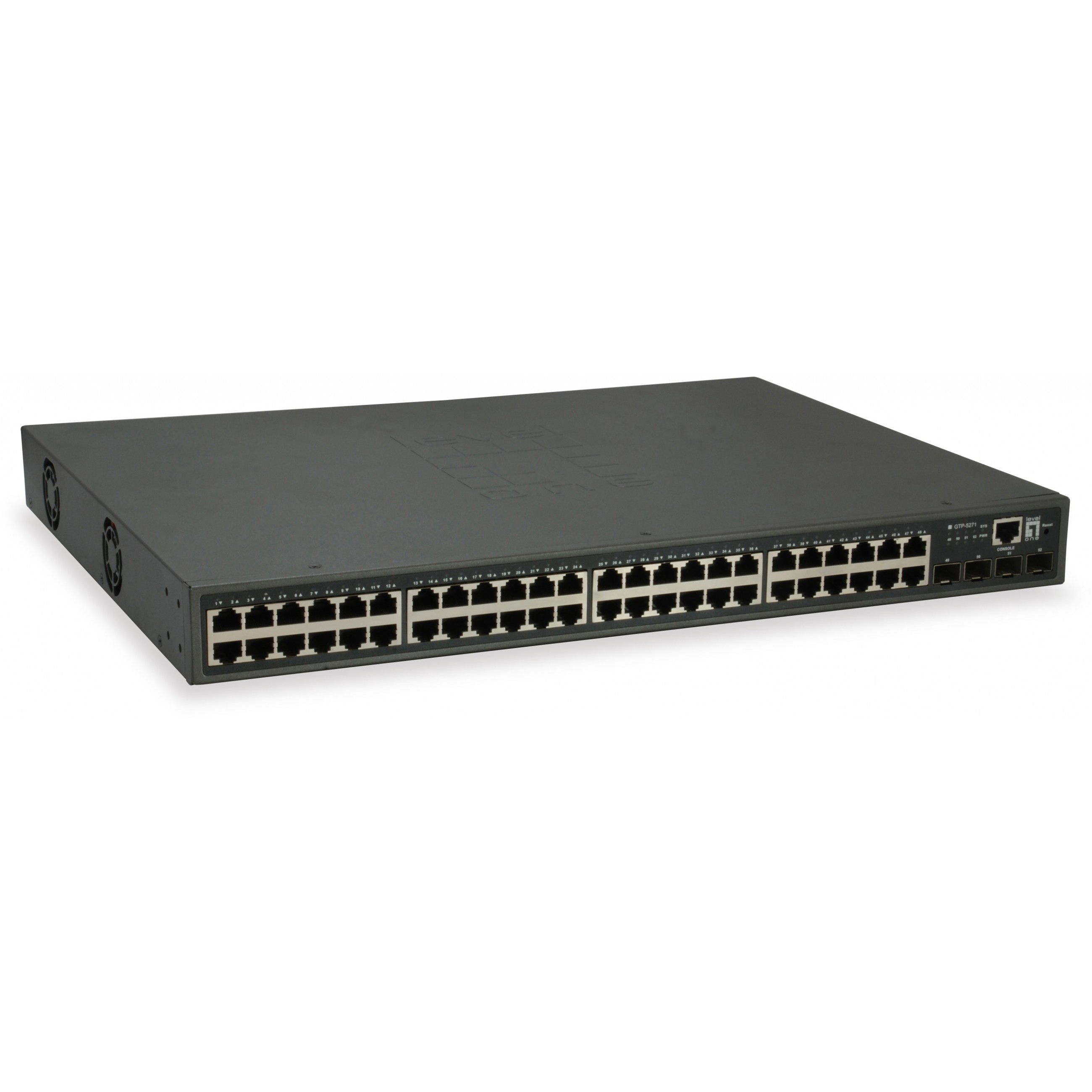 Switch LEVELONE GTP-5271 48x GE 4x10GSFP+ 19" 400W 48xPoE+-0