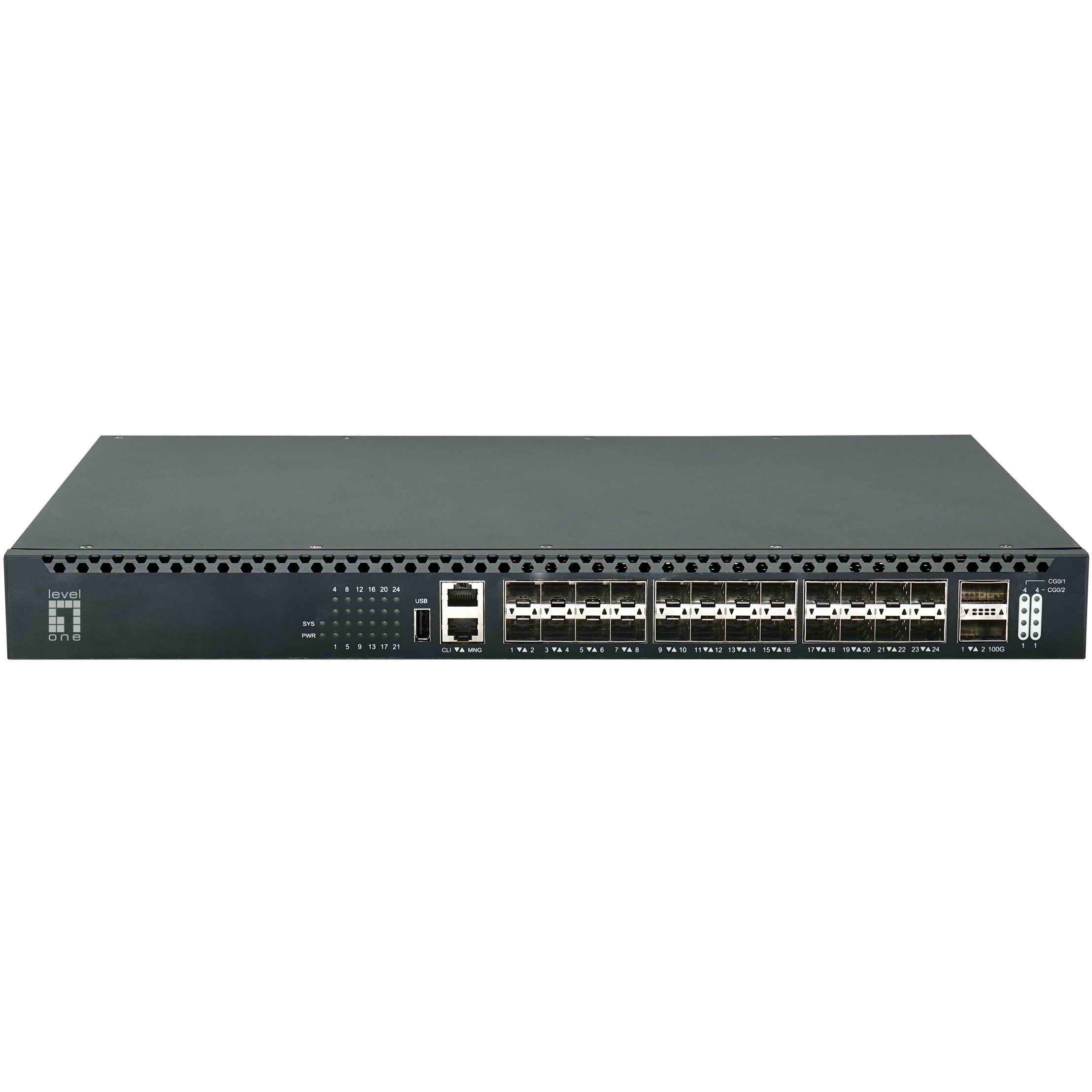Switch LevelOne XQS-3126 26x GE 2x40/100GbE 19" 185W 24xPoE-0