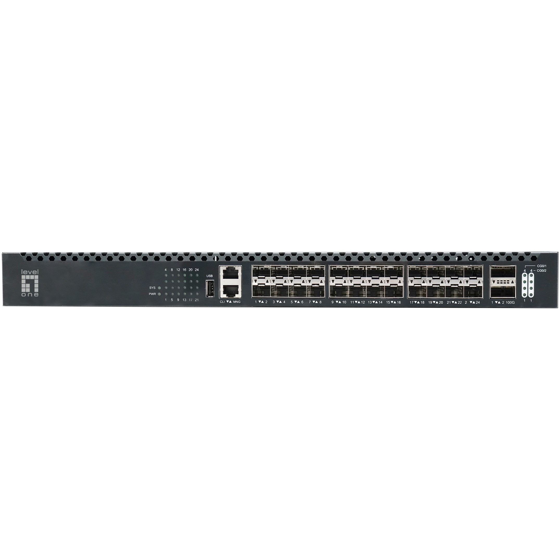 Switch LevelOne XQS-3126 26x GE 2x40/100GbE 19" 185W 24xPoE-1