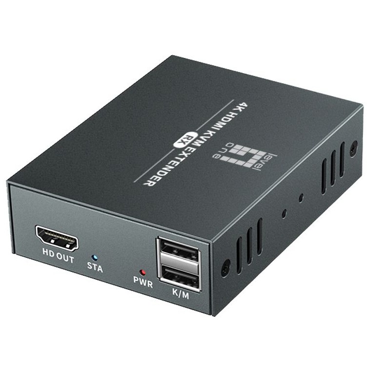 HDMI Extender LevelOne HDMI over Cat.5/6 Extender kit 4K 100m crna boja-1